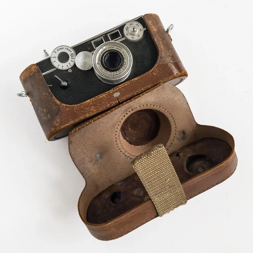 Argus C3 Rangefinder Camera Unisex OS Black 35mm Film 3‎ Lens Kit Metal